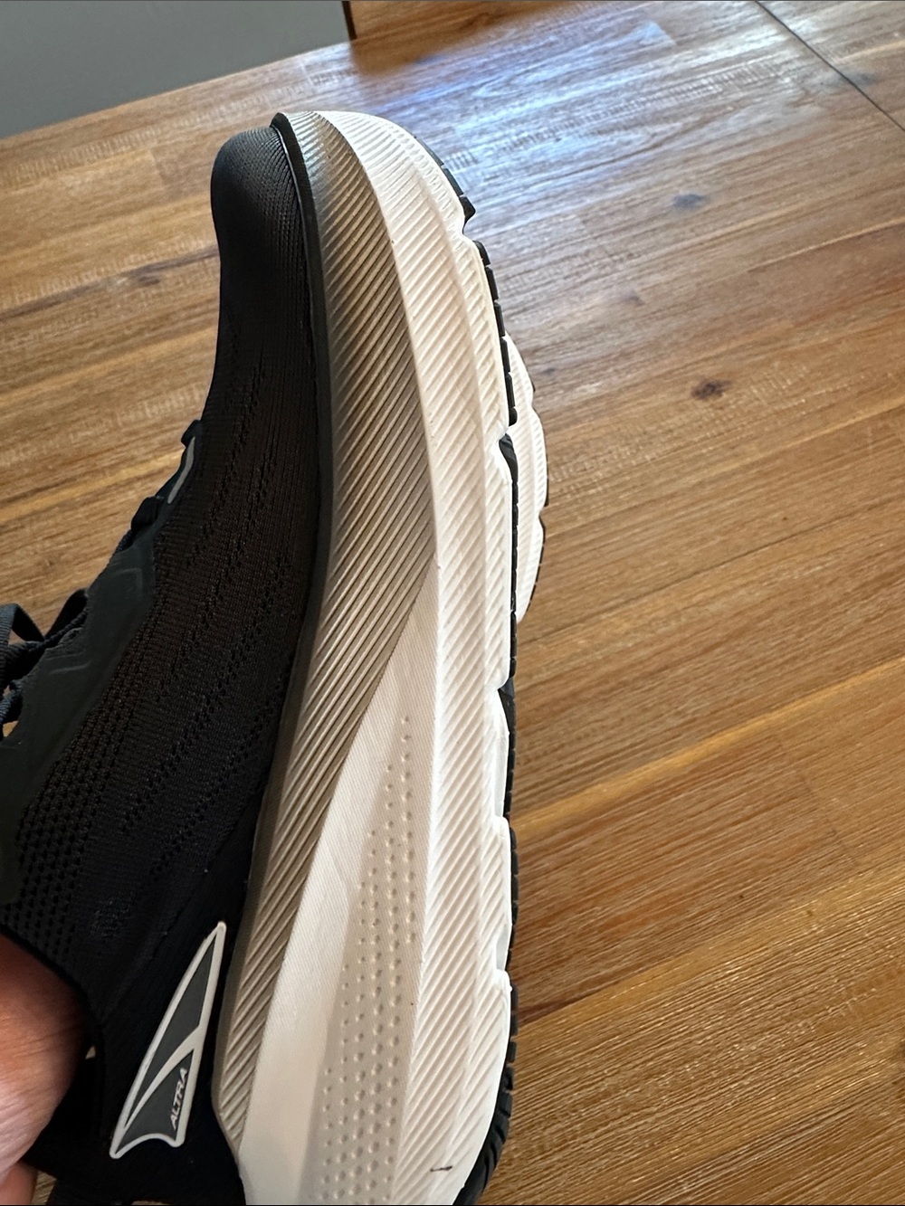 Women’s Altra Black Running Sneakers with White Sole - Picture 4 of 6